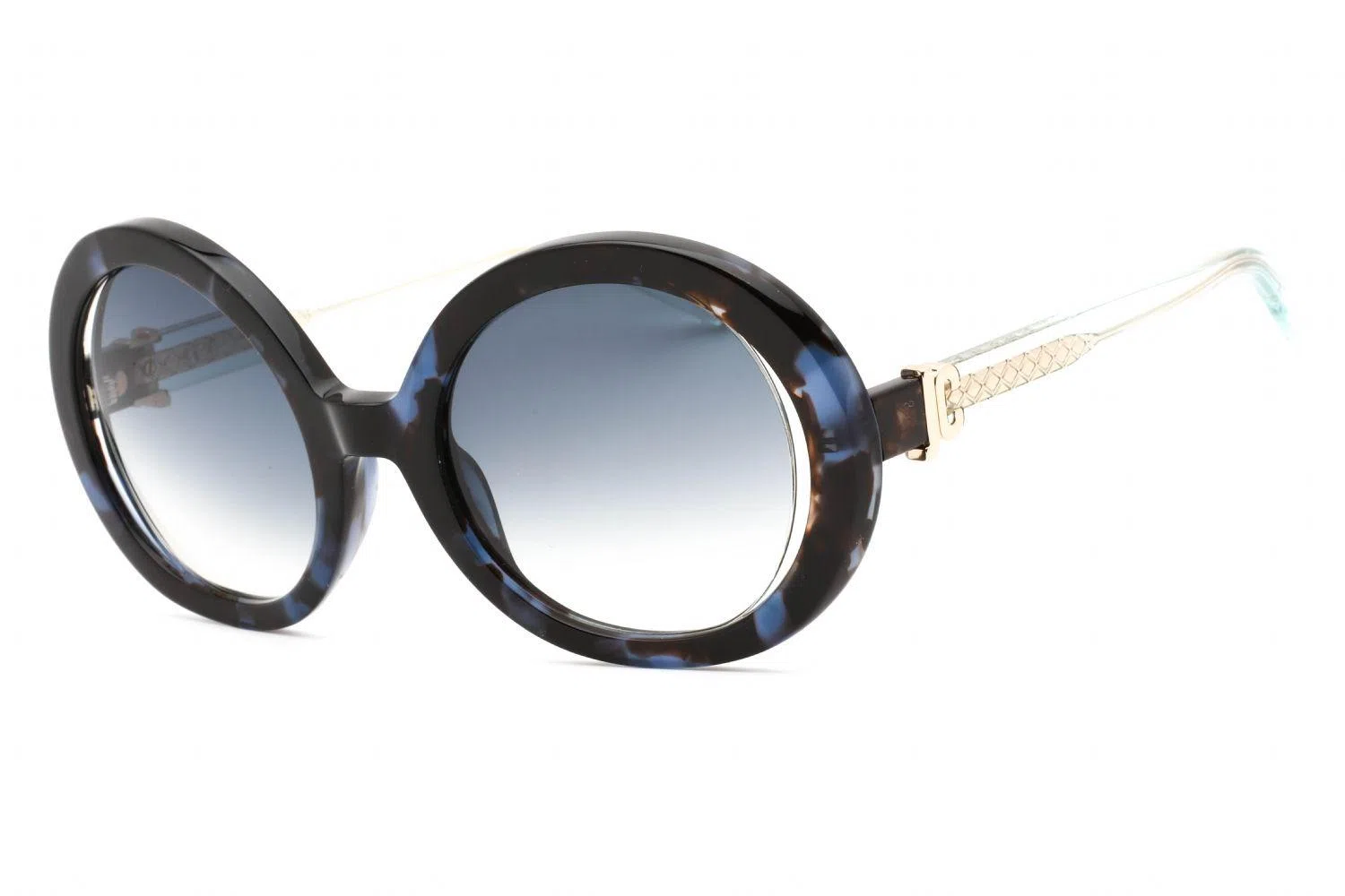Just Cavalli SJC028 Sunglasses - Shiny Transparent Blue Havana